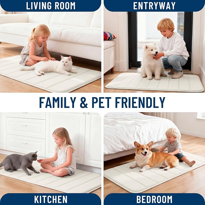 OLANLY Memory Foam Bath Mat 35x24, Super Soft Absorbent Bathroom Rugs, Quick Dry - Image 9
