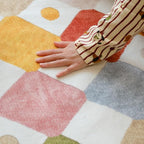 jinchan Macy 3x5 Area Rug for Kids Room Modern Colorful Checkered Diamond - Image 7