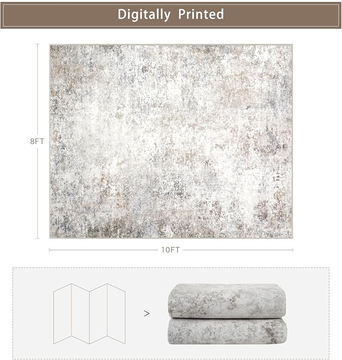 Srugn Washable Rugs 8x10 Area Rugs - Image 2