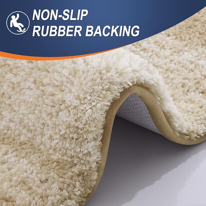 OLANLY Luxury Toilet Rugs U-Shaped 24x20, Extra Soft and Absorbent Microfiber - Image 5