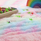PAGISOFE 9x12 Rainbow Large Area Rug, Plush Rugs - Image 9