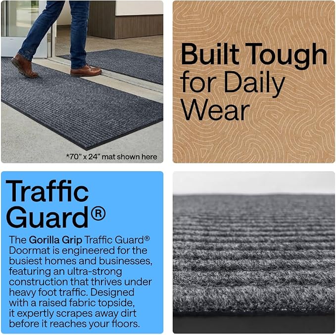 GORILLA GRIP Waterproof Traffic Guard Door Mat, Heavy Duty Entryway Mats - Image 3