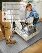 PADOOR Non Slip Kitchen Rugs Sets of 3 - Image 3