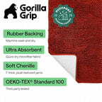 GORILLA GRIP Bath Rug Mat 36x24, Soft Absorbent Chenille, Quick Dry Microfiber - Image 2