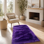 EasyJoy Faux Sheepskin Rug, Fluffy Faux Fur Rug, Ultra Soft Shag Area Rug - Image 4
