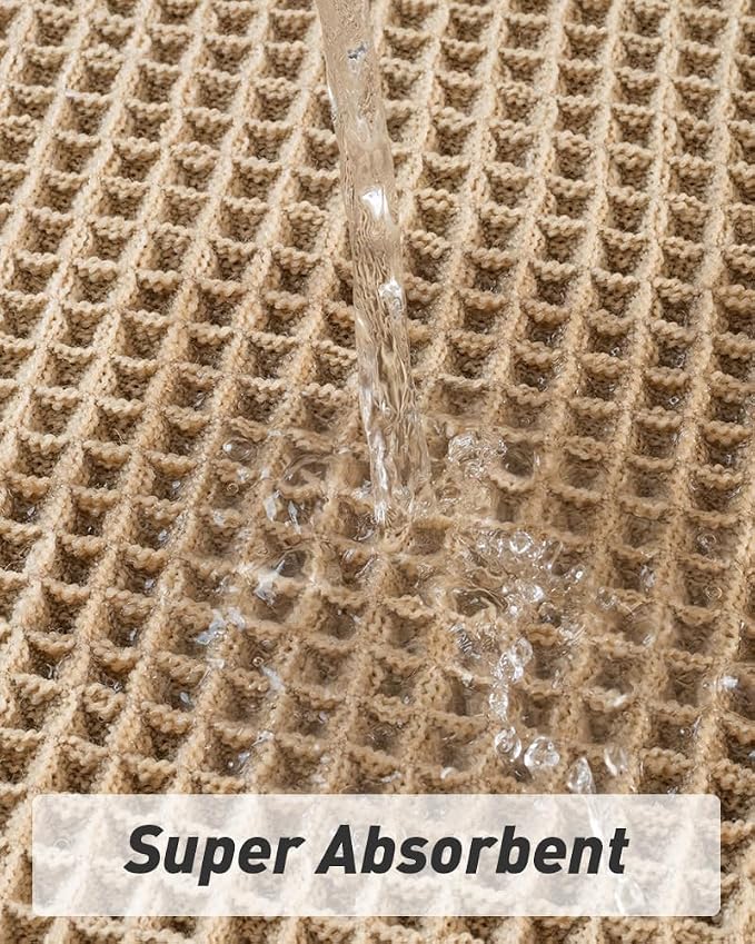 AMOAMI Upgraded Waffle Bath Mat, Super Absorbent Non Slip Bath Mats - Image 3
