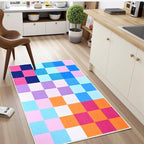 Terrug Multicolored Checkered Rug - Image 3