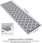 WISELIFE Kitchen Mat Cushioned Anti-Fatigue Rug, 17.3"x 60", Non Slip - Image 2