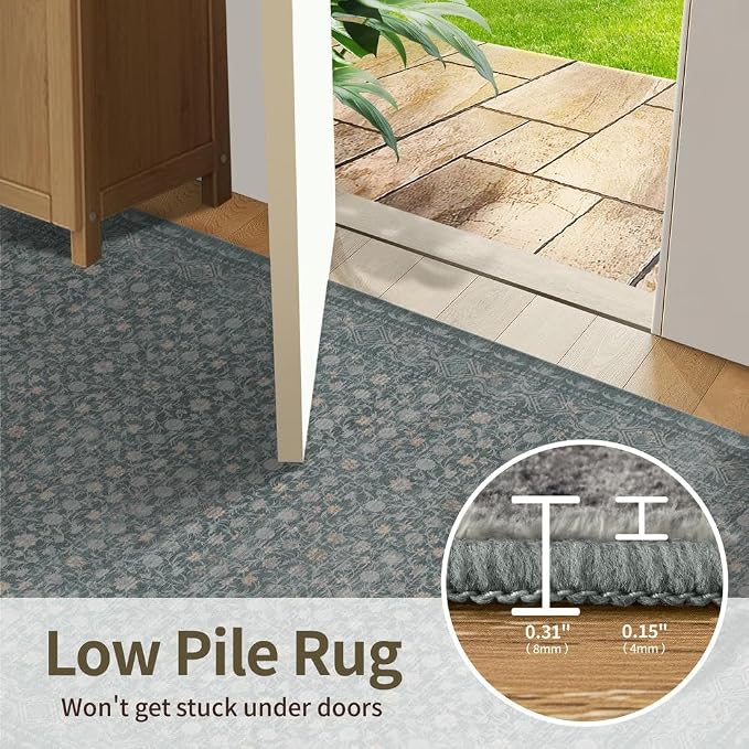 Rugxara 3x5 Washable Entryway Rug, Non Slip Boho Runner Rugs - Image 7