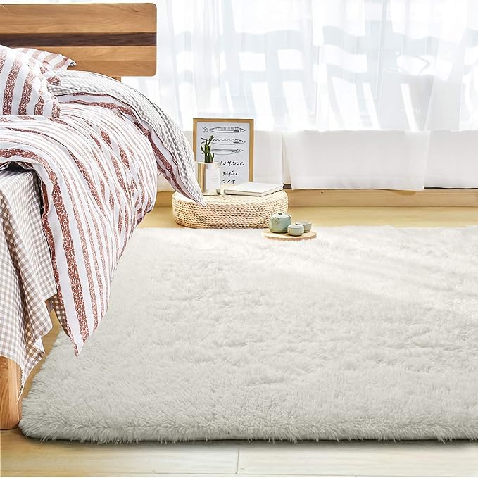 Andecor Soft Fluffy Bedroom Rugs, 4 x 6 Feet Indoor Shaggy Plush Area Rug - Image 9