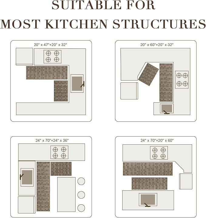 Kitchen Rugs Sets of 2-Non Slip Kitchen Mats - Image 5