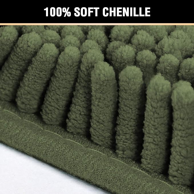 H.VERSAILTEX Bath Mats for Bathroom Non Slip Luxury Chenille Ultra Soft Bath - Image 3