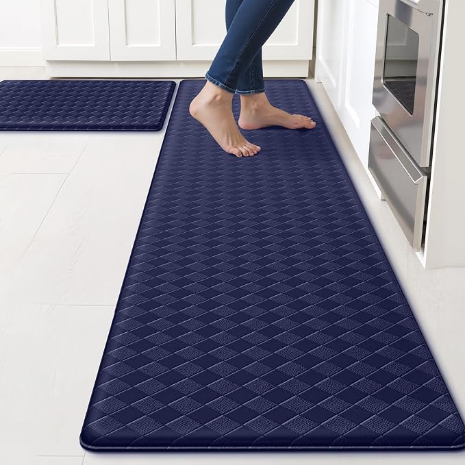 TranquilRelax 2-Piece Anti-Fatigue Kitchen Mats, Cushioned Non-Slip Waterproof by Unknown