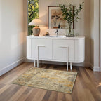 Entrance Rugs Indoor 2x3 Beige Entry Rug Washable Abstract Small Area Rug - Image 2