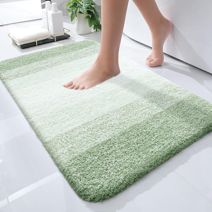 OLANLY Small Bathroom Rugs Mat 24x16, Extra Soft Absorbent Microfiber Bath Rugs by OLANLY