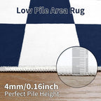 Terrug Navy and White Checkered Rug - Image 7