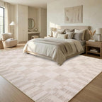 GarveeHome Beige Checkered Rug 5×7 Area Rugs - Image 3