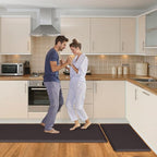 HappyTrends Kitchen Mat, 17.3"x28"+17.3"x60" Chocolate, Cushioned Comfort - Image 7