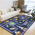 Outer Space Kid Rug，Boys Car Rug - Image 8