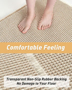 AMOAMI Upgraded Waffle Runner Rug Super Absorbent Non Slip Bath Mats - Image 3