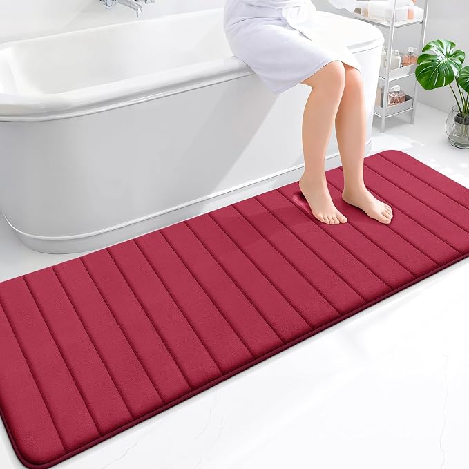 OLANLY Memory Foam Long Bathroom Rugs Runner 70x24, Super Soft Absorbent Bath by OLANLY