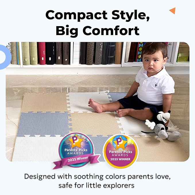 MioTetto Baby Play Mat, Comfortable Playtime Mat – Portable Foam Floor Tiles - Image 7