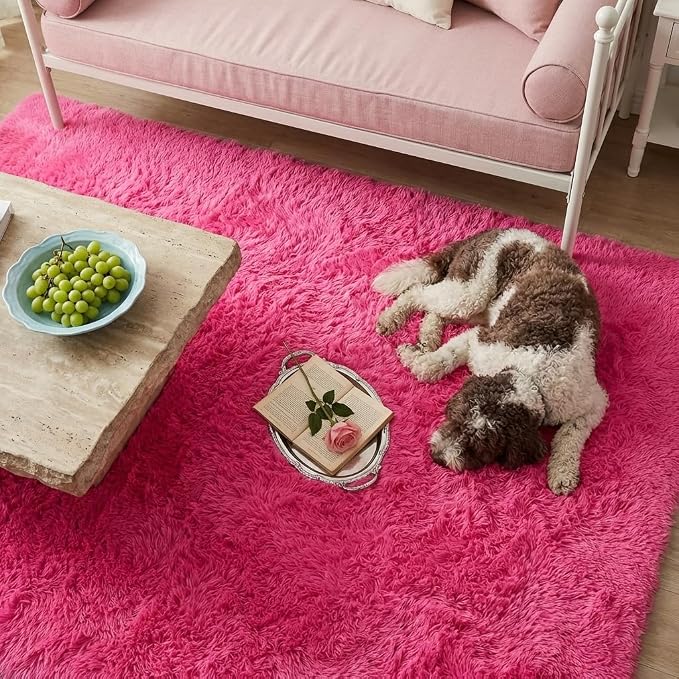 Mugorn Hot Pink Fluffy Soft Rugs - Image 7
