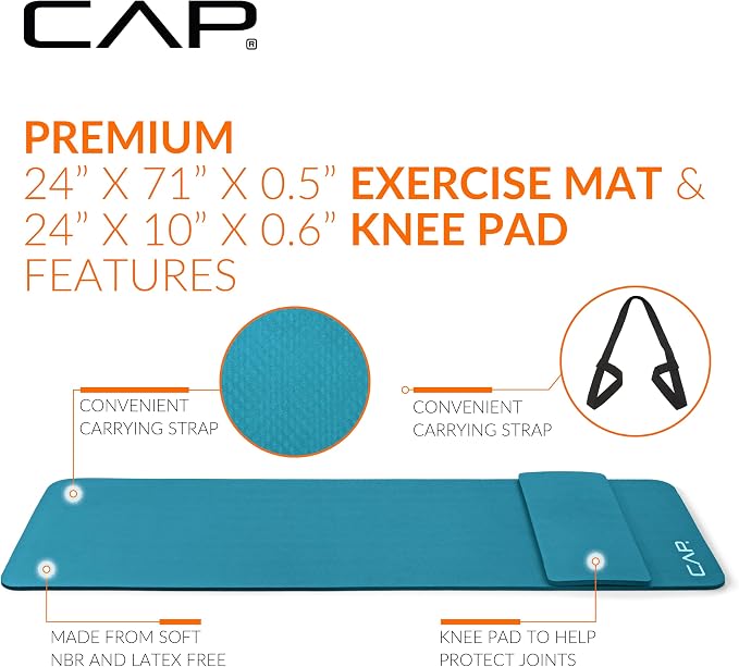 CAP Barbell 1/2-Inch High Density Exercise Yoga Mat - Image 3