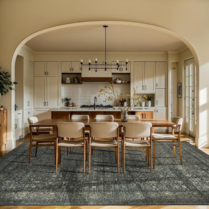 9x12 Washable Area Rug for Living Room, Extra Large, Durable Low Pile Non Slip - Image 3