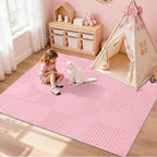 Pauwer Pink Area Rug for Girls Bedroom 4x6 Soft Fluffy Non Slip Machine - Image 7