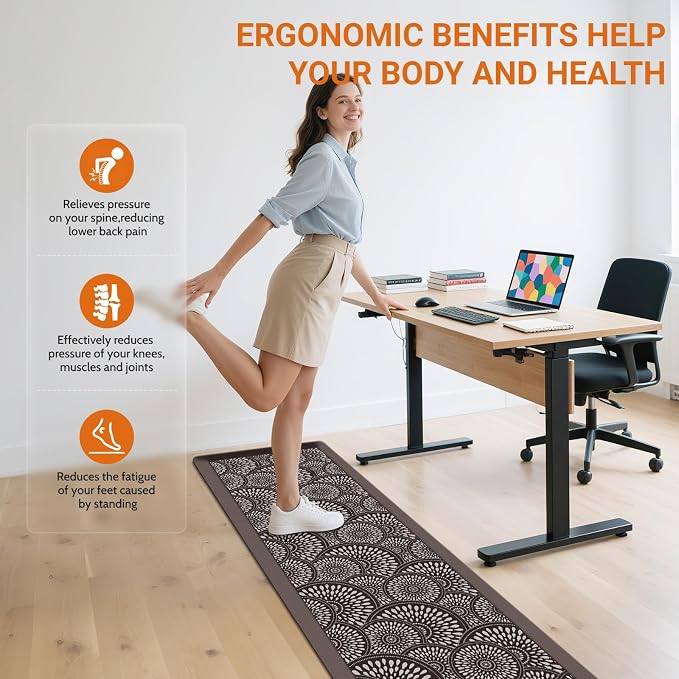 Mattitude 4/5 Inch Kitchen Mat, 24x70in Heavy Duty Ergonomic Comfort Foam - Image 6