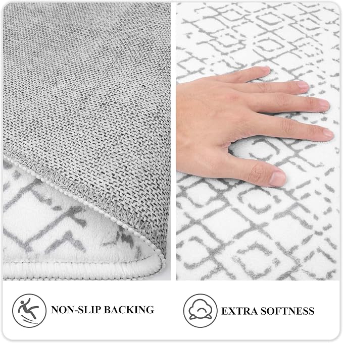 Lahome Moroccan Entryway Washable Rugs 2x3 Non-Slip Thin Kitchen Rug Throw - Image 8