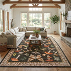 ROYHOME Mushroom Washable Rug 9x12 Area Rugs - Image 2