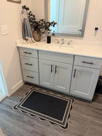 Easy Jute Black Kitchen Rug, 2x3 Front Door Mat Washable Non Slip Small - Image 7