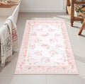 LIVEBOX Floral Pink Washable Entryway Rug, 2x3 Boho Bathroom Rugs Non Slip Soft by LIVEBOX