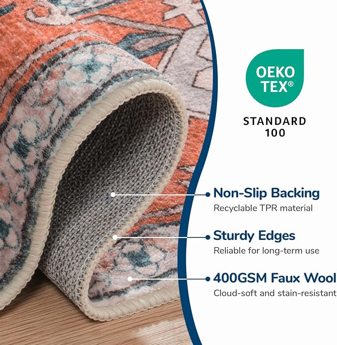 Lessymo 5x7 Area Rugs for Living Room- Machine Washable Area Rugs, Super Soft - Image 4