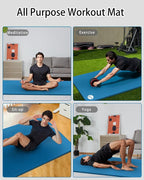 Yoga Mat for Men Women Extra Wide Exercise Mat 76"x35" 15mm Thick Large Workout - Image 6