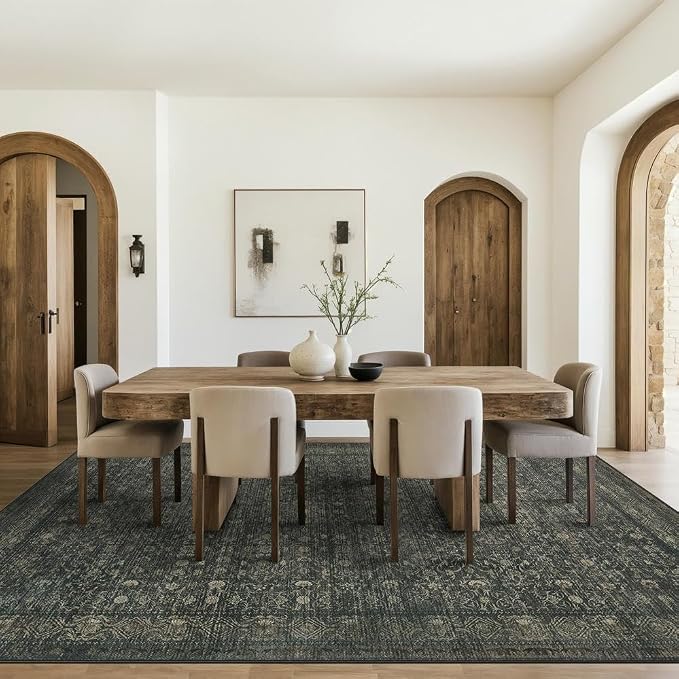 8x10 Washable Area Rug for Living Room, Extra Large, Durable Low Pile Non Slip - Image 5