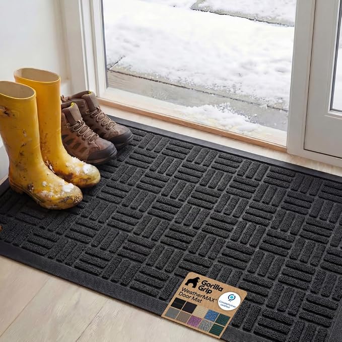 GORILLA GRIP 100% Waterproof All-Season WeatherMAX Doormat, US Designed Natural by Unknown
