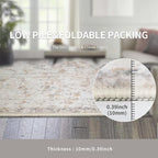 Washable 8×10 Area Rug for Living Room, Vintage Floral Rug Soft Non Slip Stain - Image 3