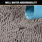 H.VERSAILTEX Chenille Bath Rug Non-Slip Bathroom Rug Shag Shower Mat - Image 5