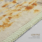 Entrance Rugs Indoor 2x3 Beige Entry Rug Washable Abstract Small Area Rug - Image 9