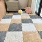 12pcs Carpet Squares Puzzle Floor Mat, Plush Interlocking Carpet Tiles by Unknown