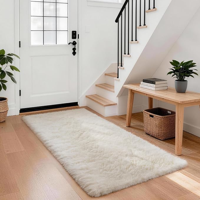 Ophanie Runner Rug for Hallway, 3x6 Washable Non-Slip Fluffy Soft Bedside Rugs by Ophanie