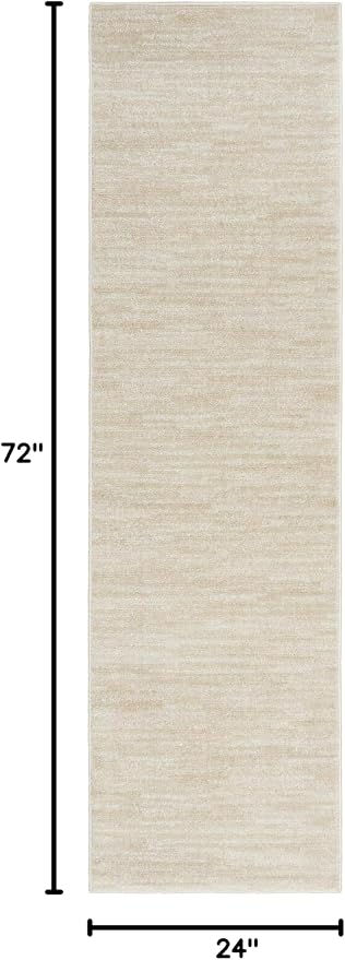 Nourison Home Nourison Essentials Ivory Beige 2' x 6' Area Rug - Image 2
