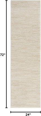 Nourison Home Nourison Essentials Ivory Beige 2' x 6' Area Rug - Image 2