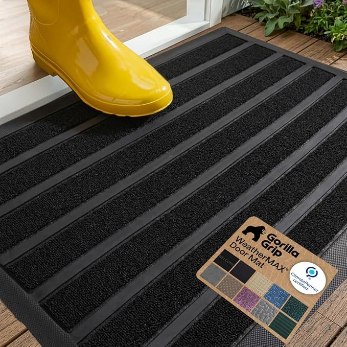 GORILLA GRIP 100% Waterproof All-Season WeatherMAX Doormat US Designed Natural by Unknown