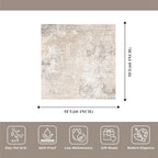 8x8 Square Living Room Area Rug – Washable Modern Neutral Abstract Indoor Rug - Image 2