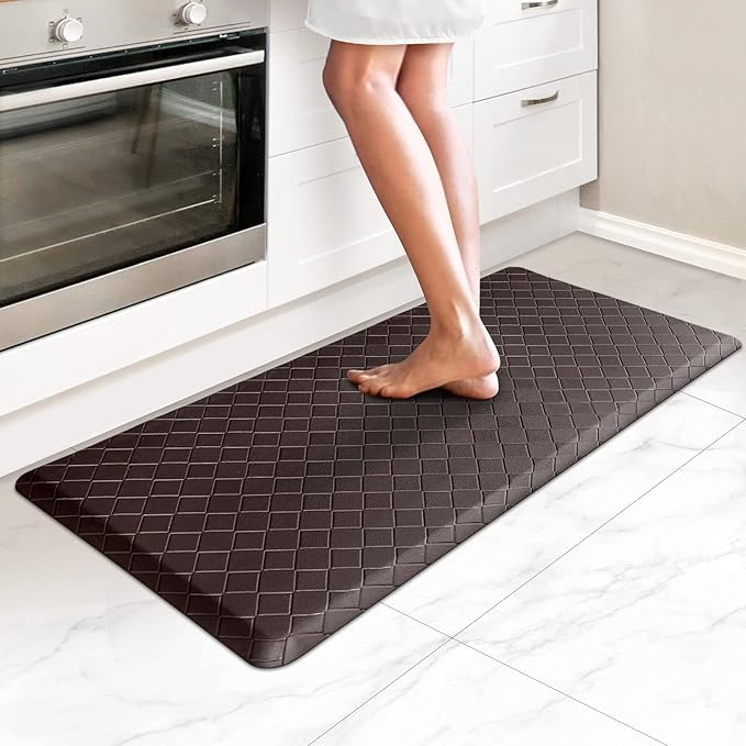 HappyTrends Kitchen Mat Cushioned Anti-Fatigue Kitchen Rug, Thick Waterproof by HappyTrends