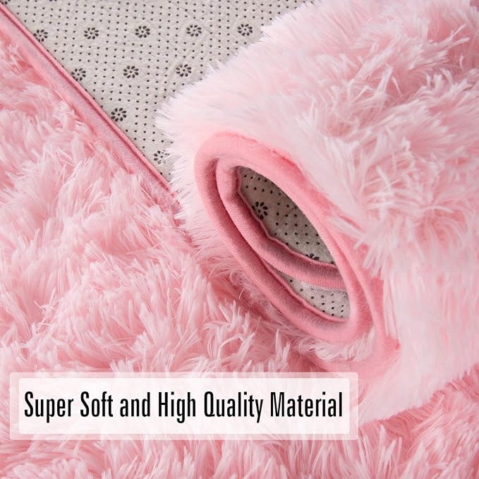 Andecor Soft Fluffy Bedroom Rugs, 5 x 8 Feet Indoor Shaggy Plush Area Rug - Image 6